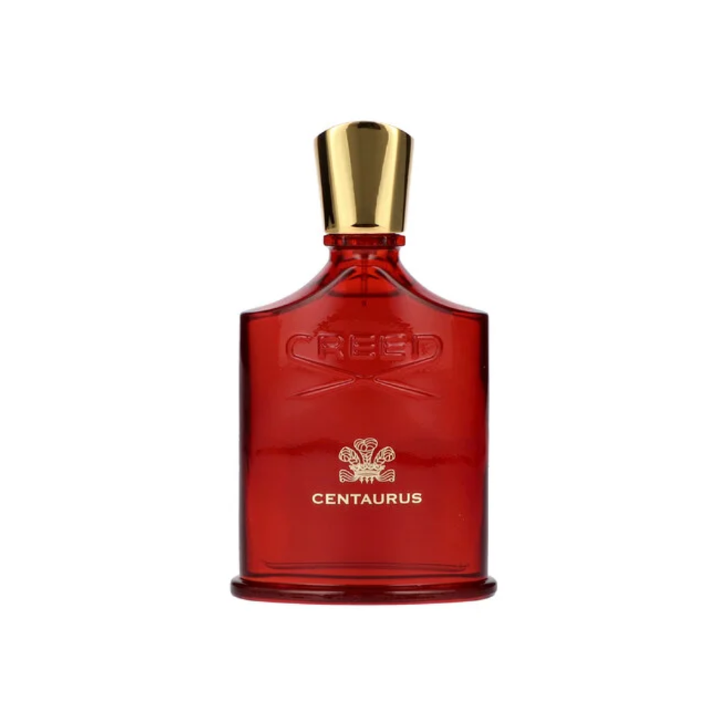Creed Centaurus EDP blends cinnamon, tobacco, and vanilla with rich amber woods. A luxurious unisex scent capturing power, sophistication, and timeless warmth.
