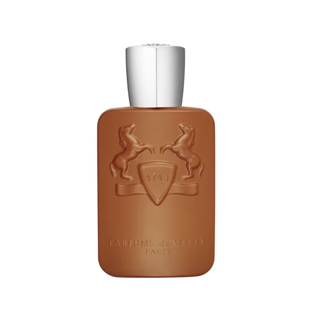 Fragrance Emporium – Parfums de Marly Althair Eau de Parfum, elegant brown bottle with silver cap. A unisex amber vanilla fragrance with warm gourmand depth.