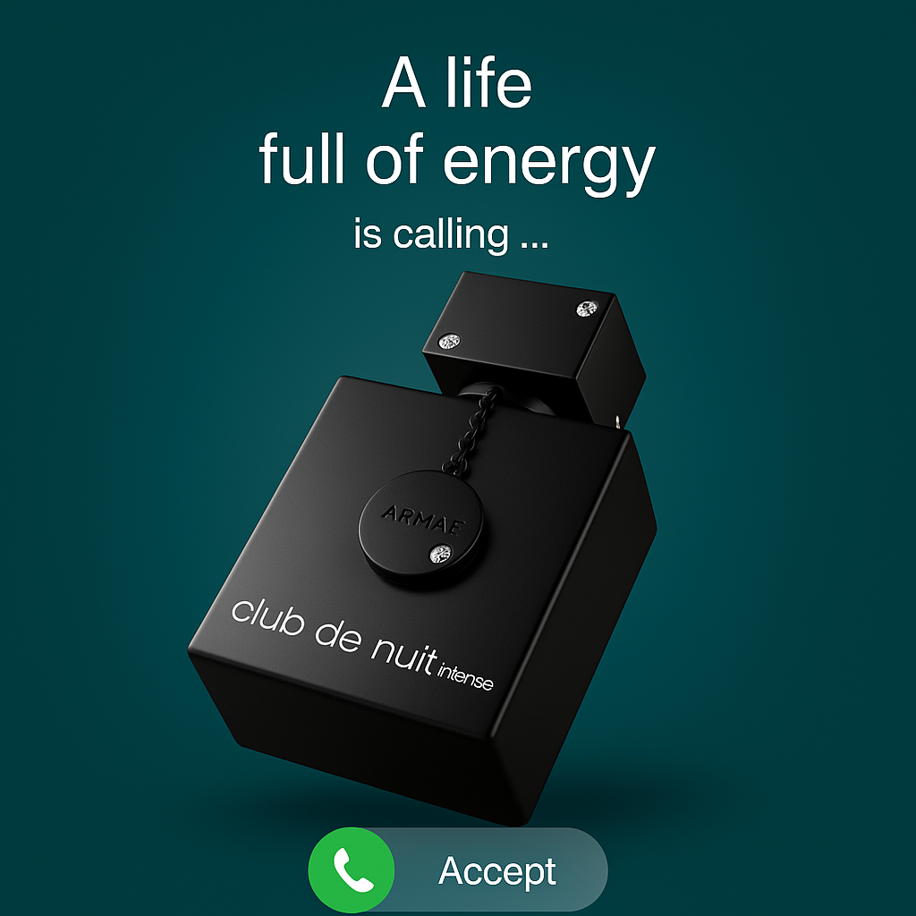Black Signature fragrance by Fragrance Emporium with vibrant green theme, designed for energetic and bold spirits

