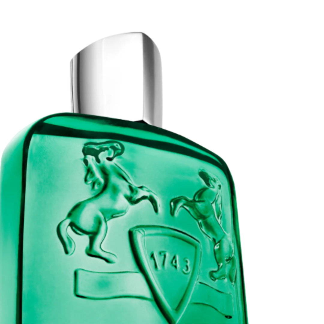 Fragrance Emporium – Parfums de Marly Greenley Eau de Parfum bottle shown at an angle, luxury unisex fragrance highlighting freshness and modern elegance.