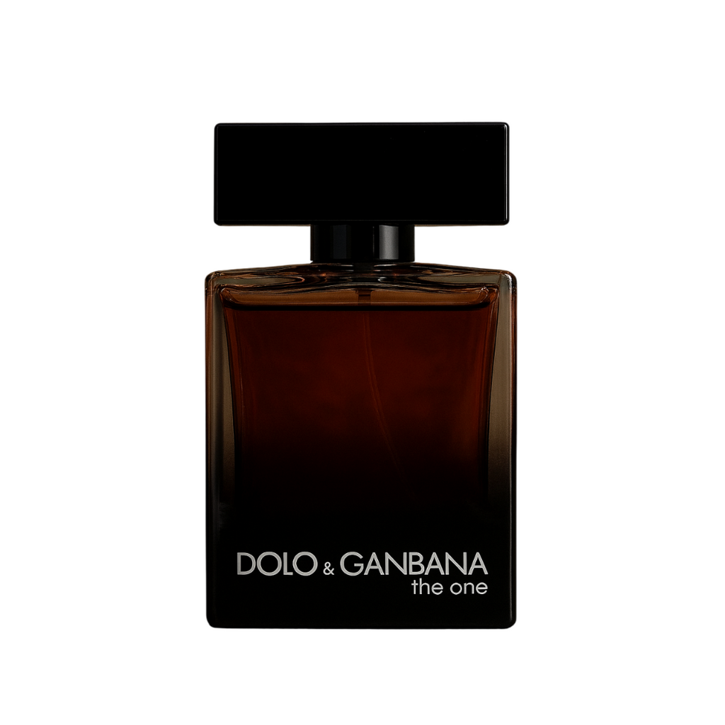 The One Noir Eau de Parfum by Fragrance Emporium in a sleek amber-black glass bottle – bold, unisex scent blending woody and fruity notes.


