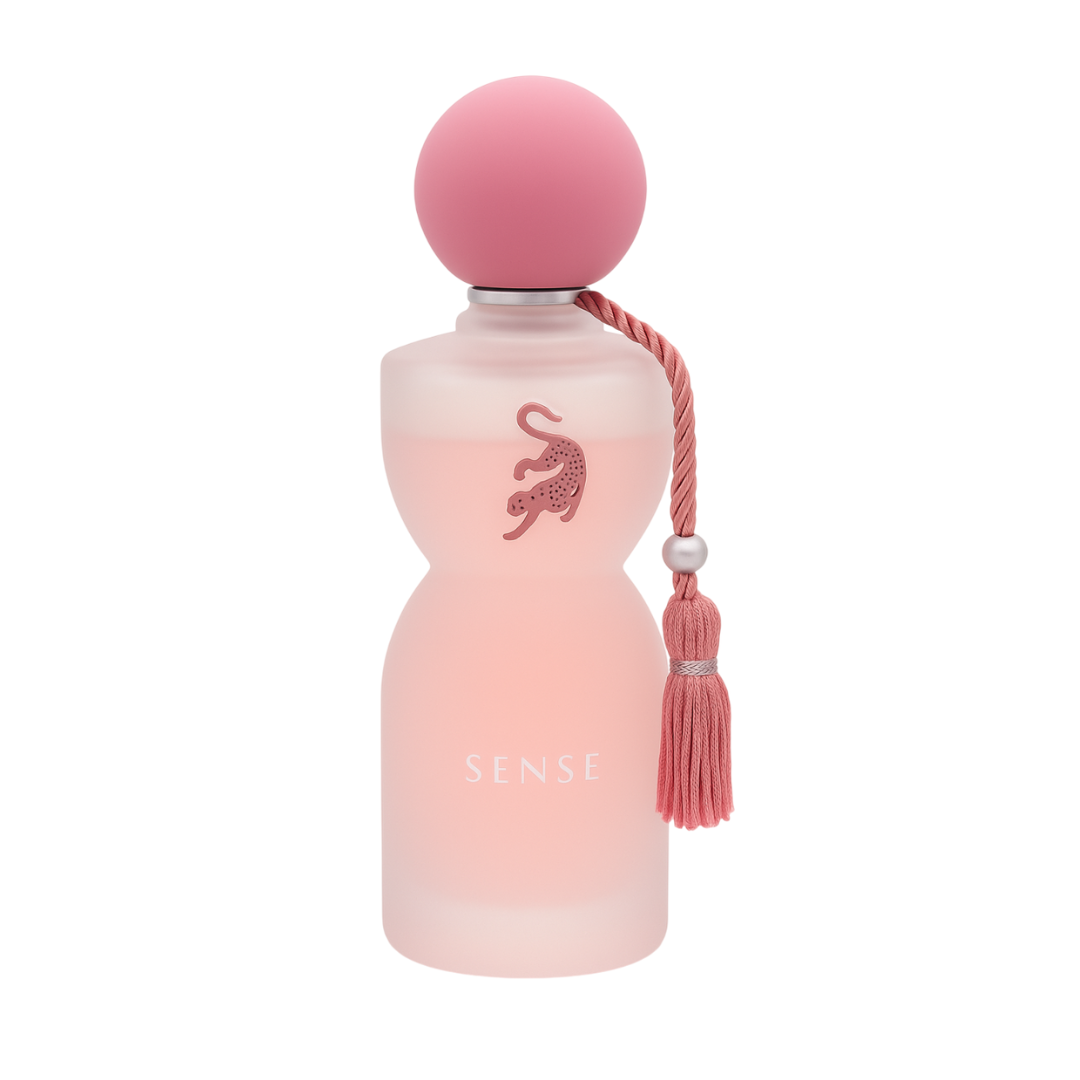 Velour Rose Arabian Nightfall perfume bottle by Fragrance Emporium on a white background, featuring a luxurious pink tassel design

