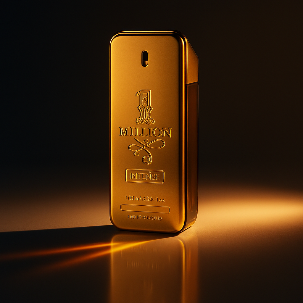 Radiant spotlight image of Imperial Flame by Fragrance Emporium – premium gold packaging with modern lighting for bold fragrance branding.

