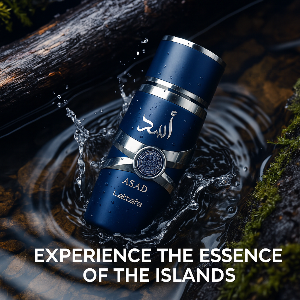 Blue-themed ocean-inspired visual for Imperial Night EDP by Fragrance Emporium – promoting the exotic intensity of oud-based fragrance.

