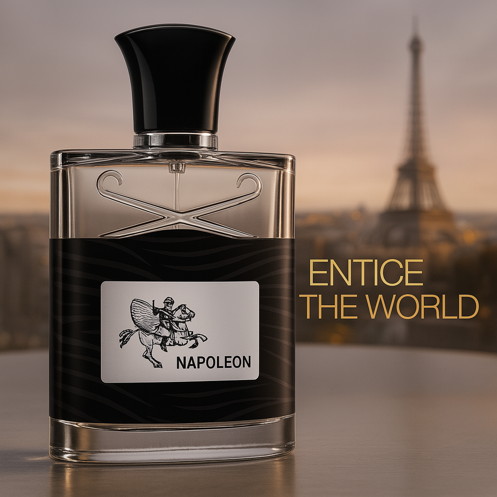 Close-up of Fragrance Emporium’s Imperial Ride EDT bottle in dramatic lighting, showcasing strength and refinement

