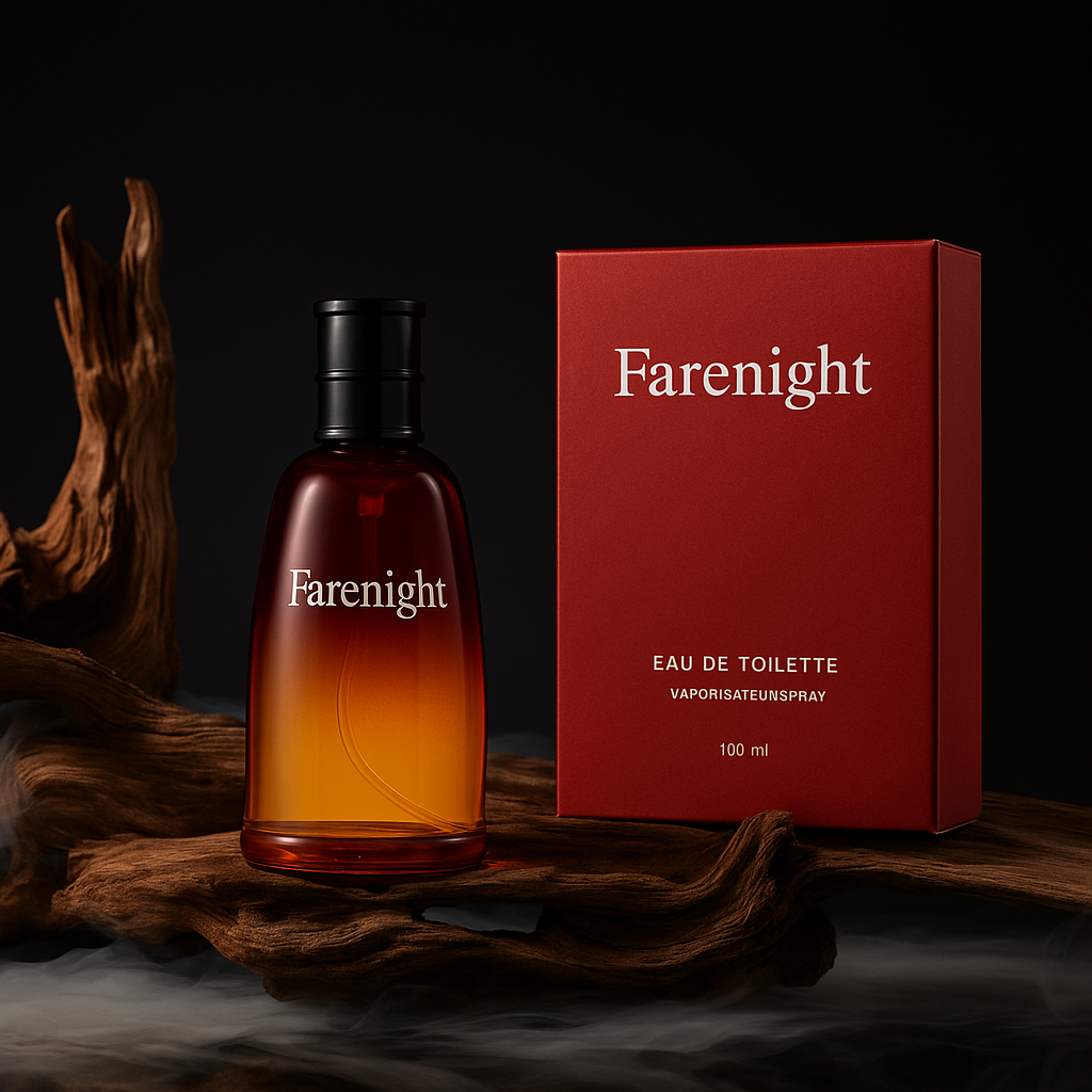 Inferno Rouge perfume displayed beside its elegant red box, ideal for gifting and premium presentation

