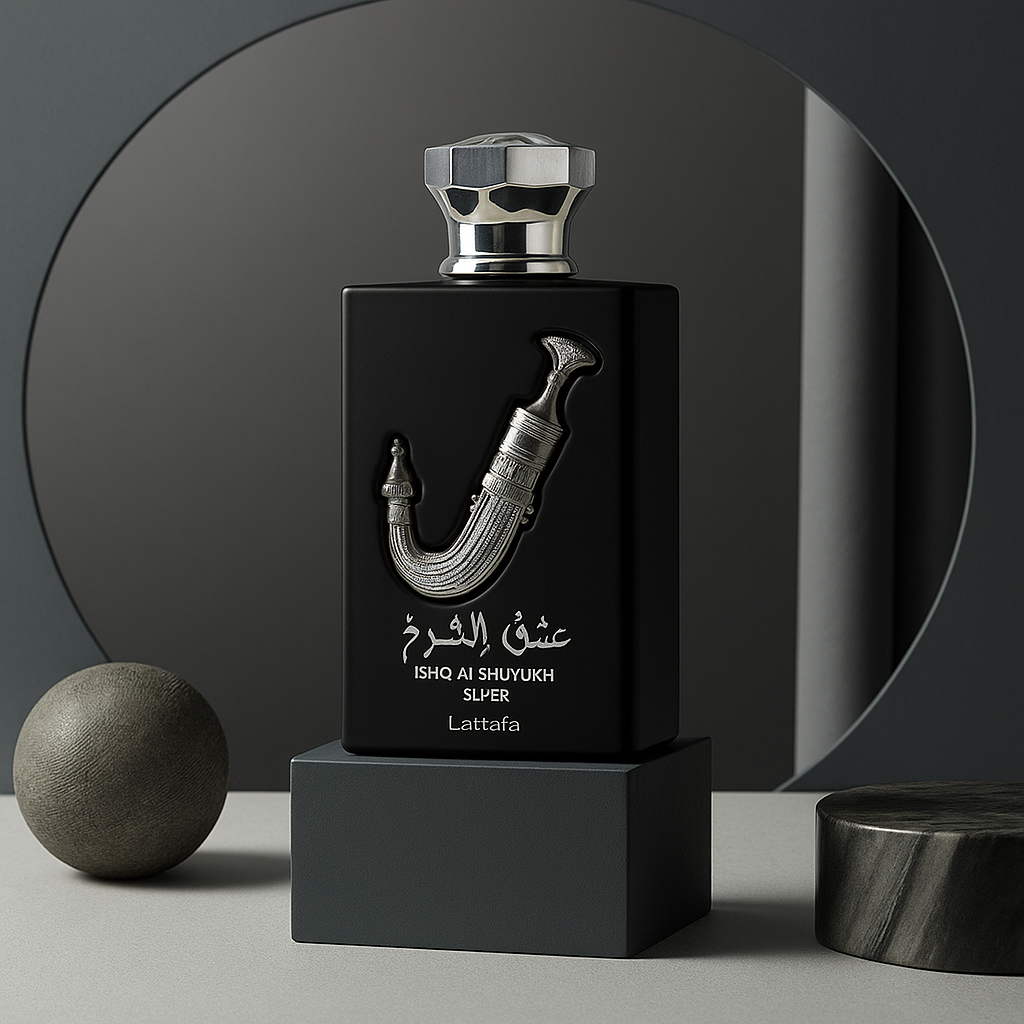 Silver Legacy EDP bottle by Fragrance Emporium under dramatic dark lighting, designed for men of taste and prestige

