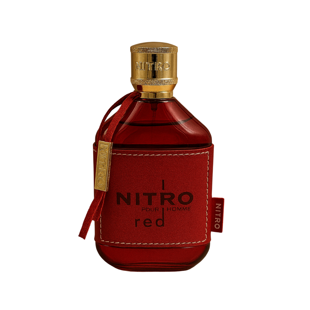 Redline Force Nitro Energy Eau de Parfum by Fragrance Emporium – compact red bottle with sporty design for bold and energizing fragrance.

