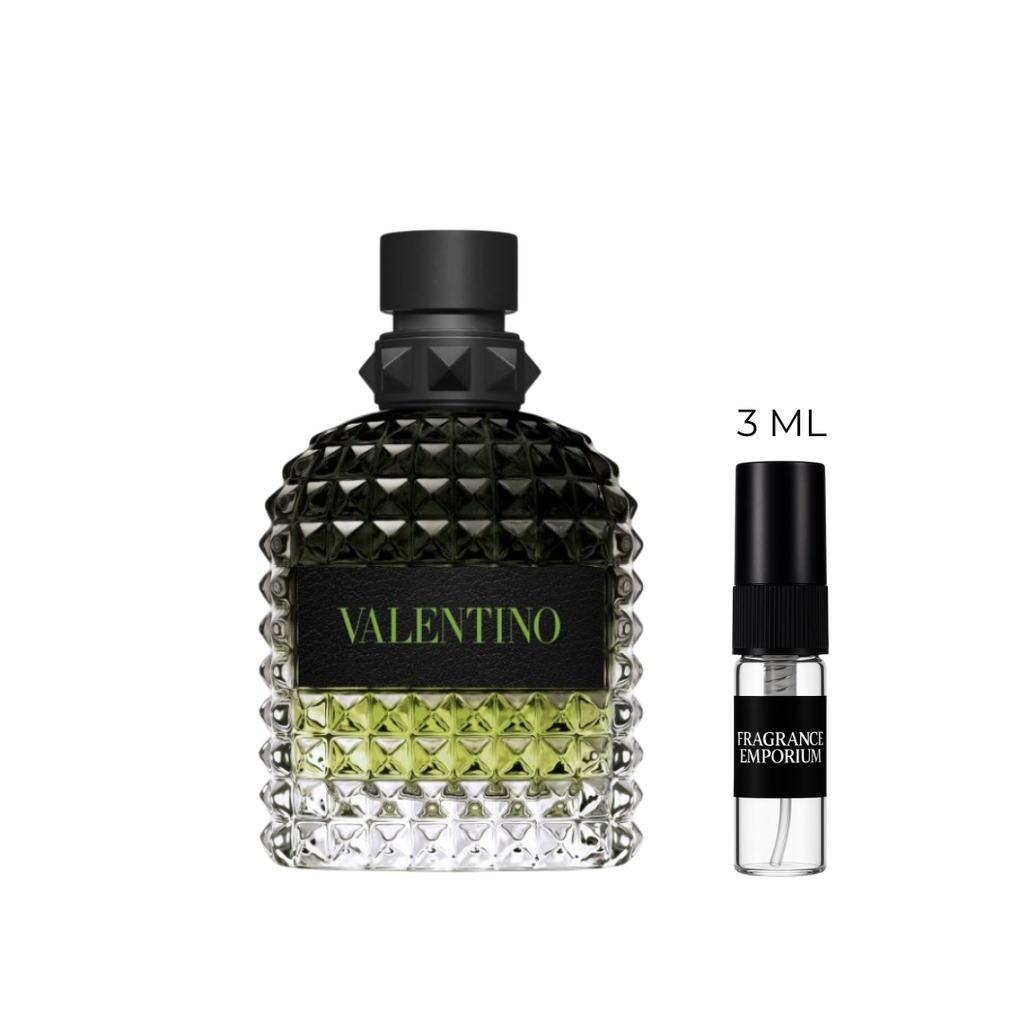 Valentino Born in Roma Green Stravaganza EDT sample set for men with fragrance vial – Fragrance Emporium