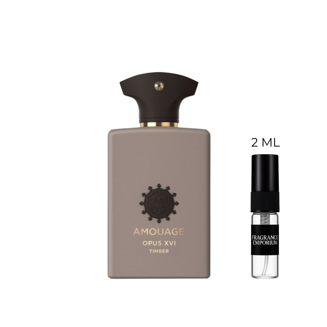 Amouage Opus XVI Timber Eau de Parfum sample 2ml decant with luxury bottle – Fragrance Emporium authentic niche fragrance