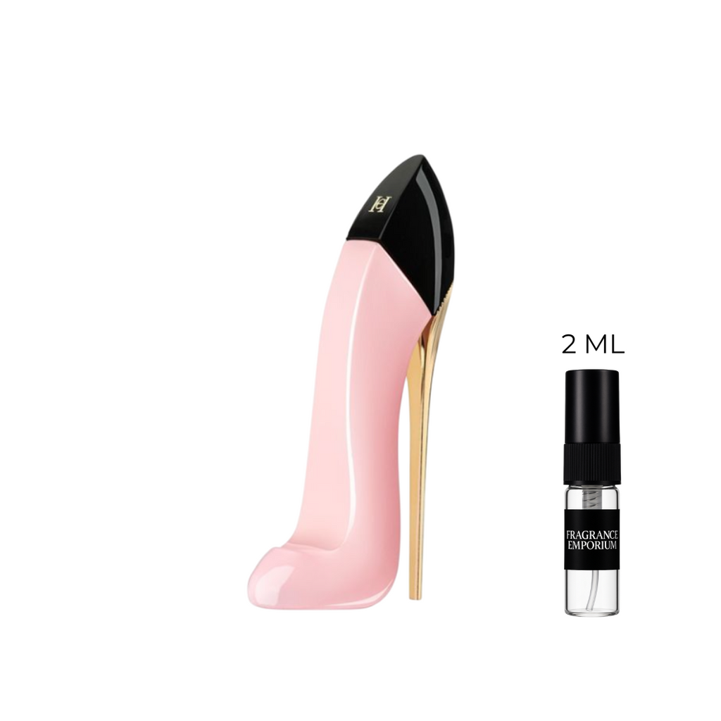 Carolina Herrera Good Girl Blush Eau de Parfum bottle with 2ml decant sample – feminine floral fragrance at Fragrance Emporium