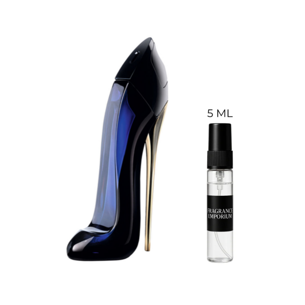 Carolina Herrera Good Girl fragrance with sample spray decant – authentic amber floral perfume for women