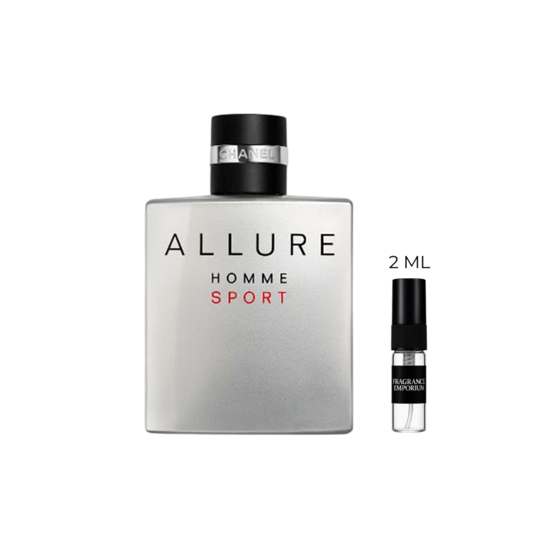 Chanel Allure Homme Sport Eau de Toilette sample 2ml decant with original bottle – Fragrance Emporium authentic men’s fragrance