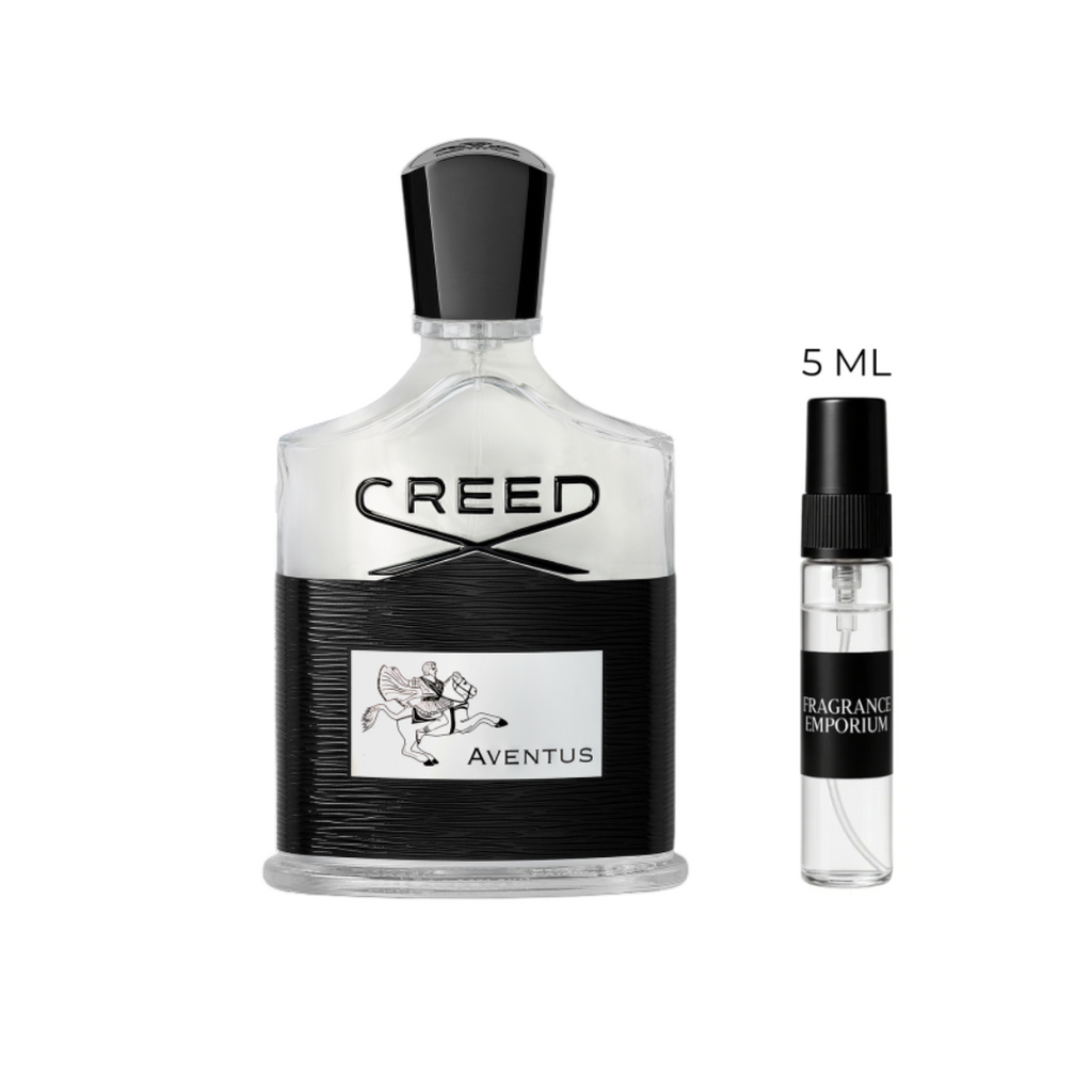 Creed Aventus discovery set with Eau de Parfum bottle and decant – authentic Fragrance Emporium niche perfume sample
