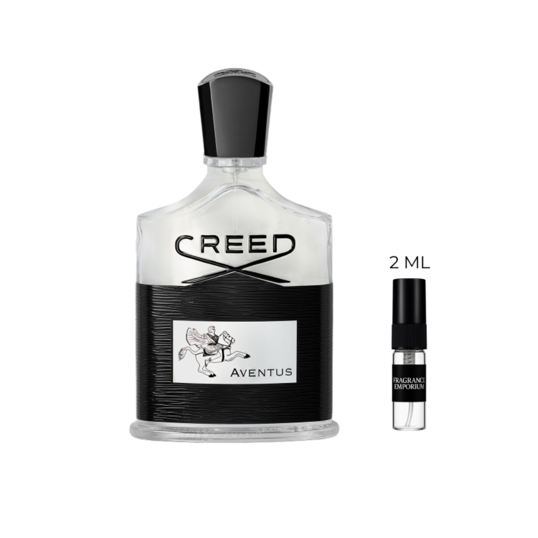 Creed Aventus Eau de Parfum bottle with 2ml sample decant – Fragrance Emporium authentic niche fragrance