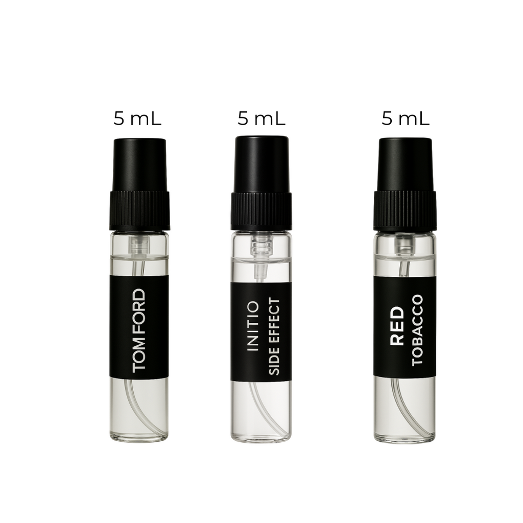 Dark Seduction fragrance discovery set with premium sample sprays – Fragrance Emporium bold and seductive evening fragrances