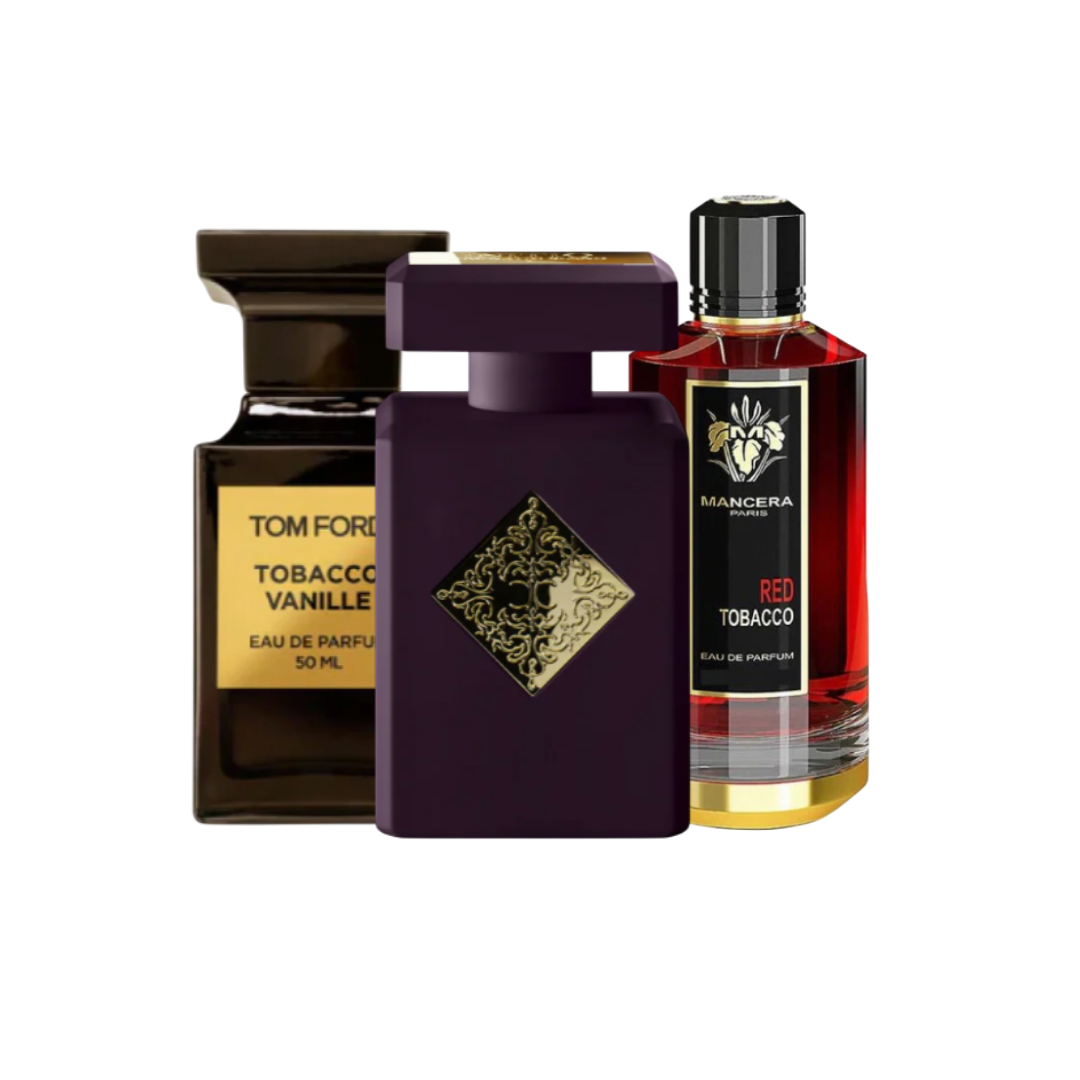 Dark Seduction EDP Trio featuring Tom Ford Tobacco Vanille, Mancera Red Tobacco, and Initio Side Effect – Fragrance Emporium premium evening fragrance set
