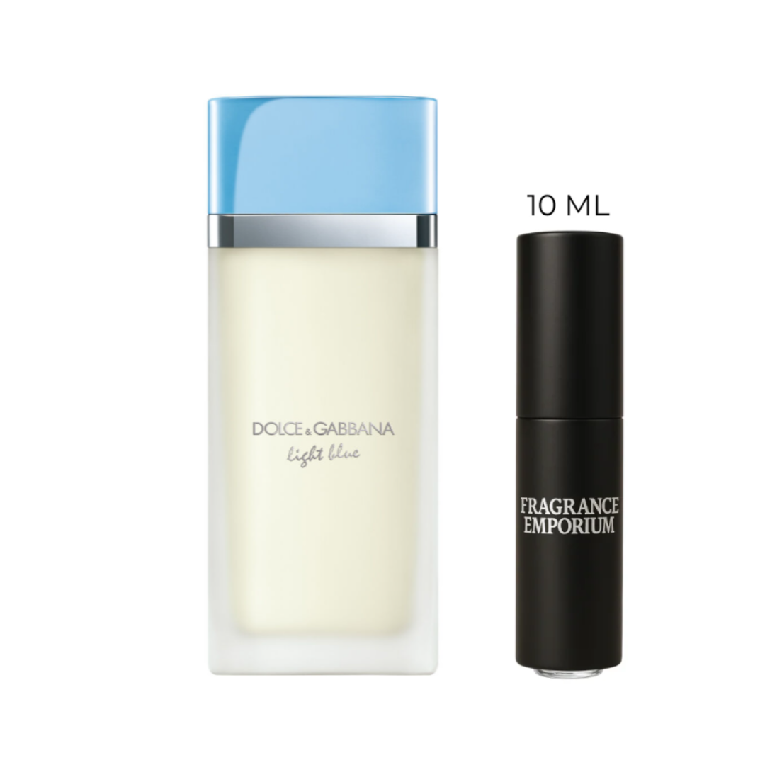 Dolce & Gabbana Light Blue EDT with premium decant samples – fresh citrus floral perfume for summer wear