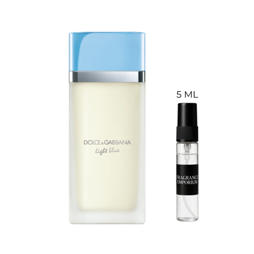 Dolce & Gabbana Light Blue fragrance with sample spray decant – authentic fruity floral scent for women