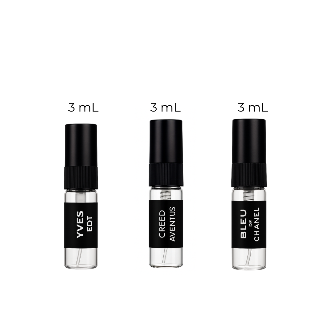 Executive Fresh Icons Set fragrance samples 2ml to 10ml hand-filled decants – Fragrance Emporium authentic men’s perfume samples