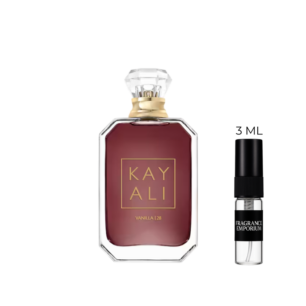 Kayali Vanilla 28 EDP perfume bottle – sweet gourmand amber vanilla fragrance for women