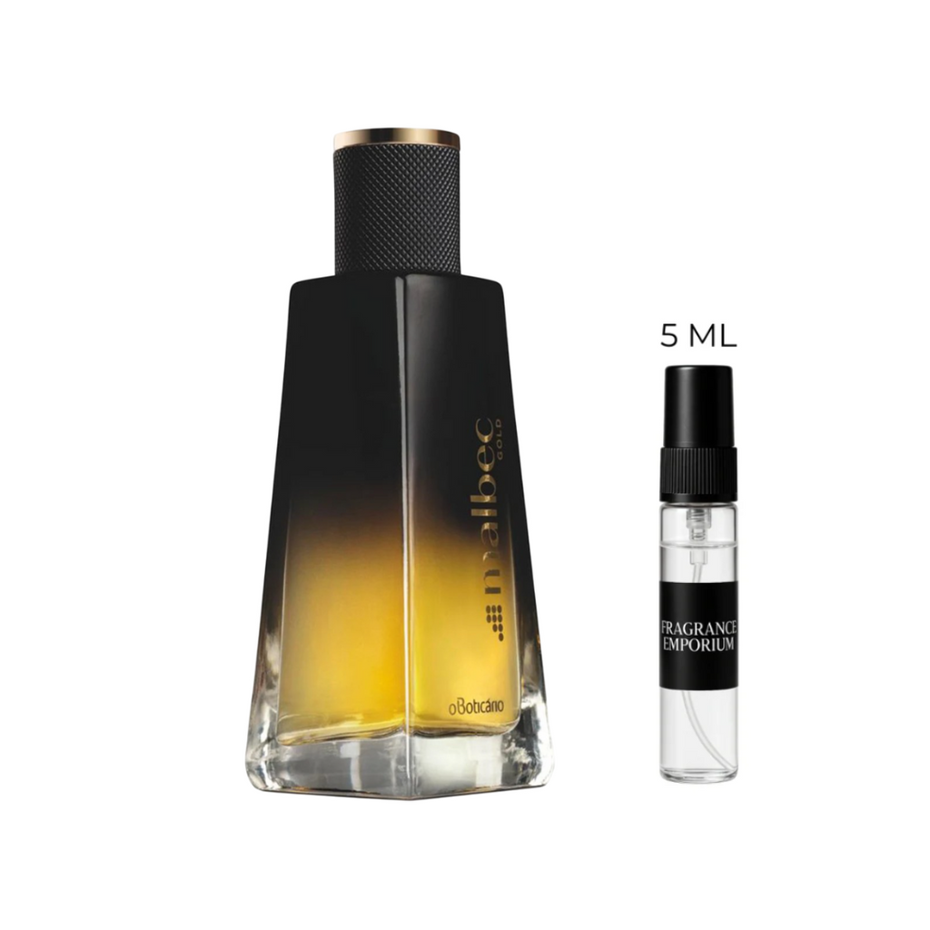 Malbec Gold Eau de Toilette with decant sample – Fragrance Emporium premium men’s fragrance for evening wear