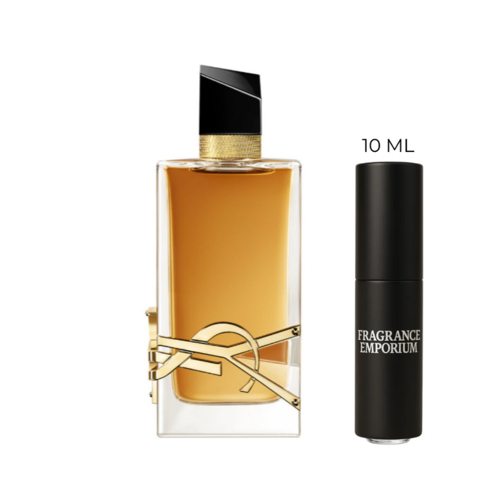 YSL Libre Intense Eau de Parfum with premium decant samples – rich vanilla and amber tones for women